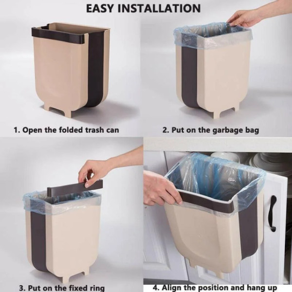 Складное навесное ведро для мусора Foltable Trash Bin Can