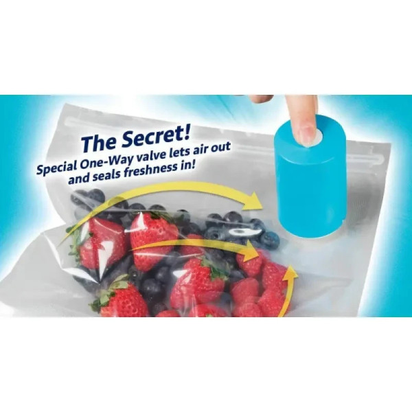 Комплект для вакуумной упаковки продуктов Always Fresh Seal Vac, вакуумный упаковщик еды и вещей, 6 пакетов