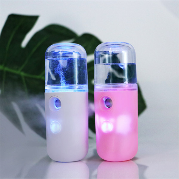 Ультразвуковой аккумуляторный увлажнитель воздуха для кожи лица Nano Mist Soraver с подсветкой