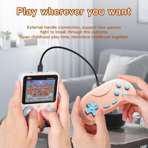 Игровая консоль G5S в карманном формате, содержит 500 классических игр