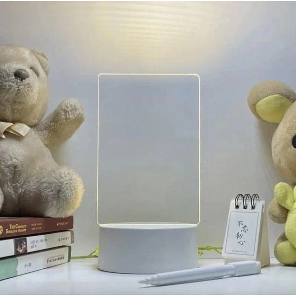 Ночник-светильник с доской для заметок, 12,5x17,5 см, USB питание, 3 оттенка подсветки, меловой маркер