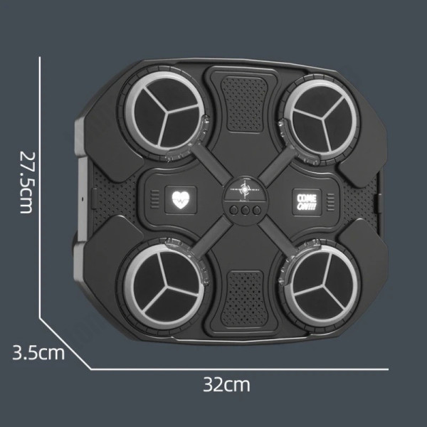 Боксерский тренажер с Bluetooth и RGB подсветкой 32×27 см, черный