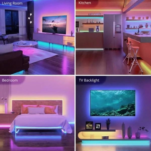 LED лента 5050 RGB, 5 метров, USB питание, для декоративной подсветки