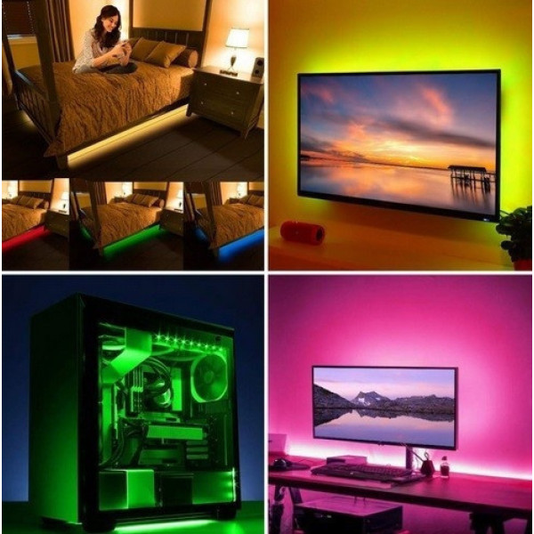 Светодиодная полоса 5050 RGB 2 м для фоновой подсветки телевизора