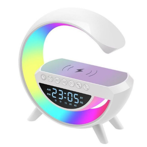 Ночник настольный с беспроводной зарядкой RGB Happy Light Smart Light Sound Machine 24 см