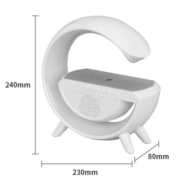 Ночник настольный с беспроводной зарядкой RGB Happy Light Smart Light Sound Machine 24 см