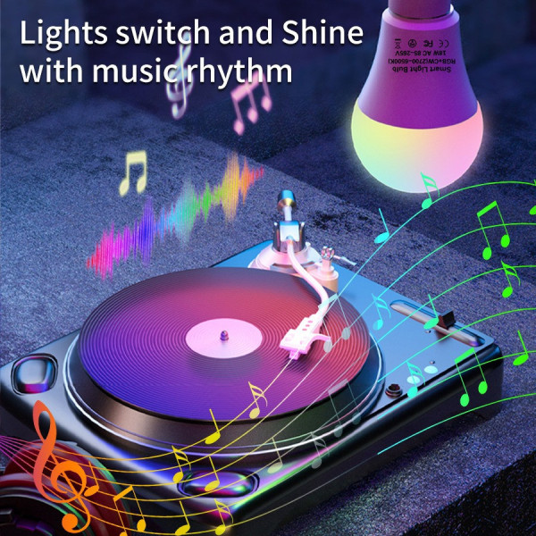 Умная лампочка Tuya E27 LED Bluetooth RGB Color & White интеллектуальное освещение