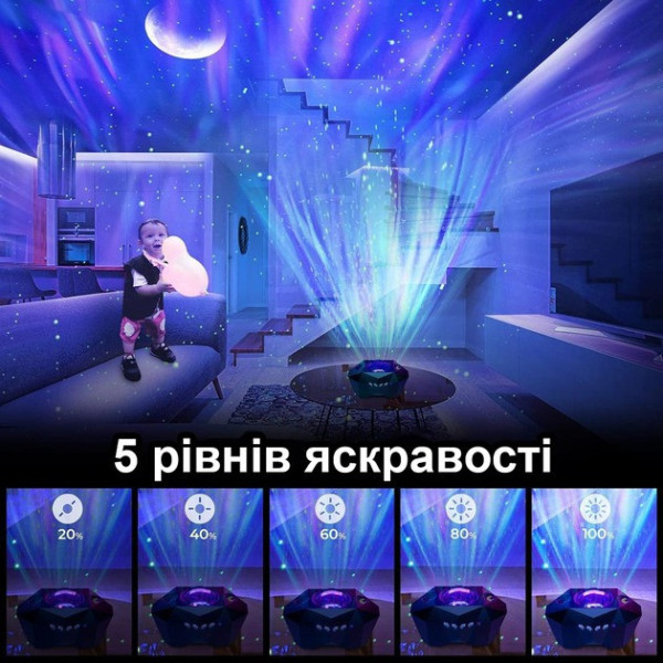 Проектор звездного неба Dream Aurora Star Lights, черный, для детской и спальни