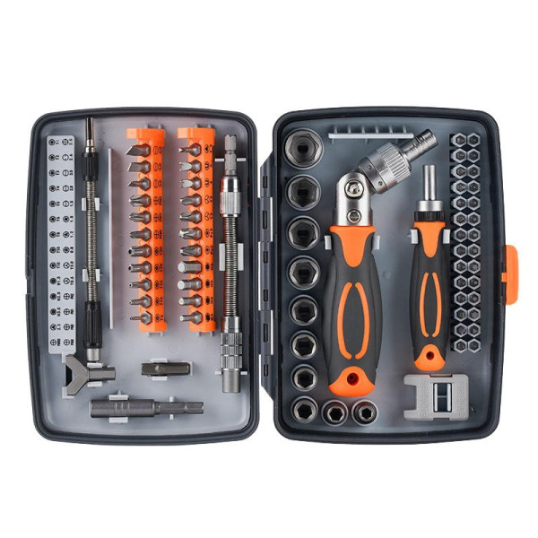 Набор отверток с трещоткой Torx RATCHET 68 в 1, биты и головки, гибкий удлинитель, храповый механизм