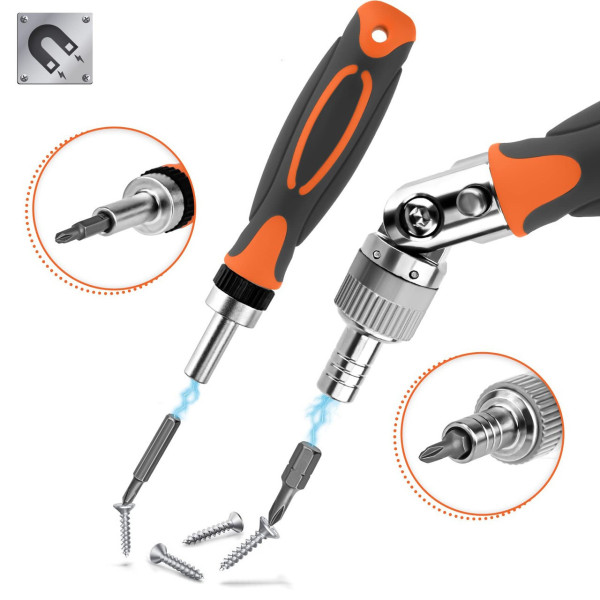 Набор отверток с трещоткой Torx RATCHET 68 в 1, биты и головки, гибкий удлинитель, храповый механизм