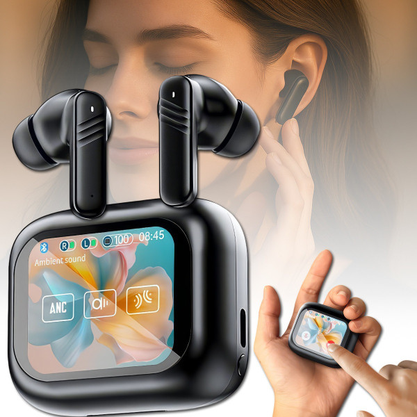 Беспроводные наушники LX-10 TWS, Bluetooth 5.4, LED-дисплей, ANC/ENC, аккумулятор 320 мАч