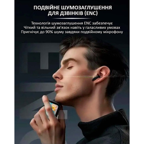 Беспроводные наушники LX-10 TWS, Bluetooth 5.4, LED-дисплей, ANC/ENC, аккумулятор 320 мАч