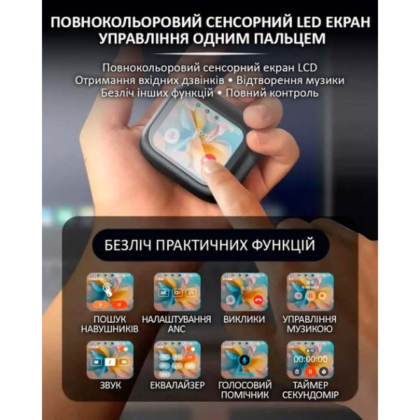 Беспроводные наушники LX-10 TWS, Bluetooth 5.4, LED-дисплей, ANC/ENC, аккумулятор 320 мАч