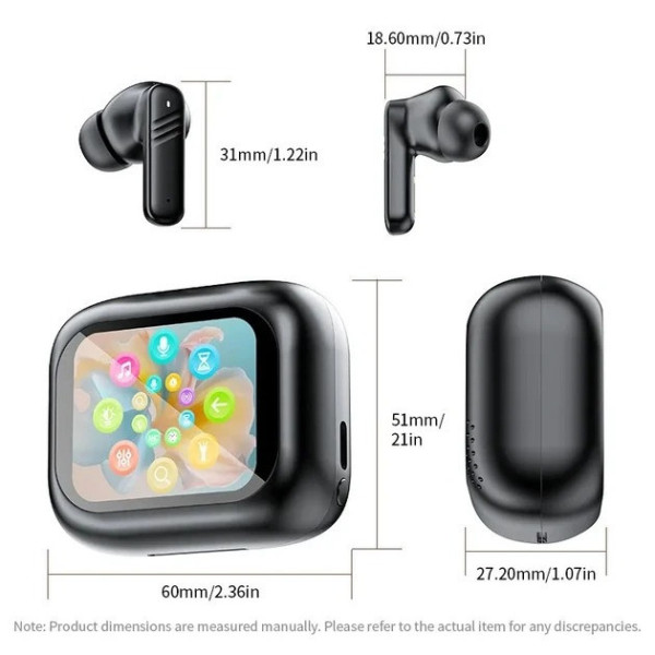 Беспроводные наушники LX-10 TWS, Bluetooth 5.4, LED-дисплей, ANC/ENC, аккумулятор 320 мАч