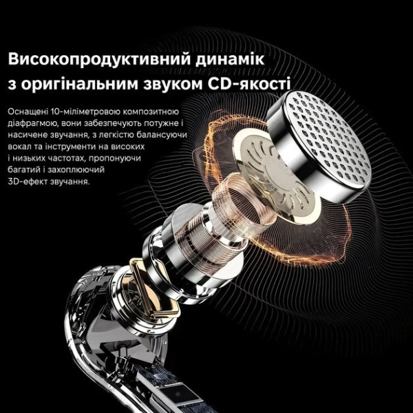 Беспроводные наушники Inspire Air MAX, прозрачный кейс, LCD-дисплей, Bluetooth 5.0, сенсорное управление