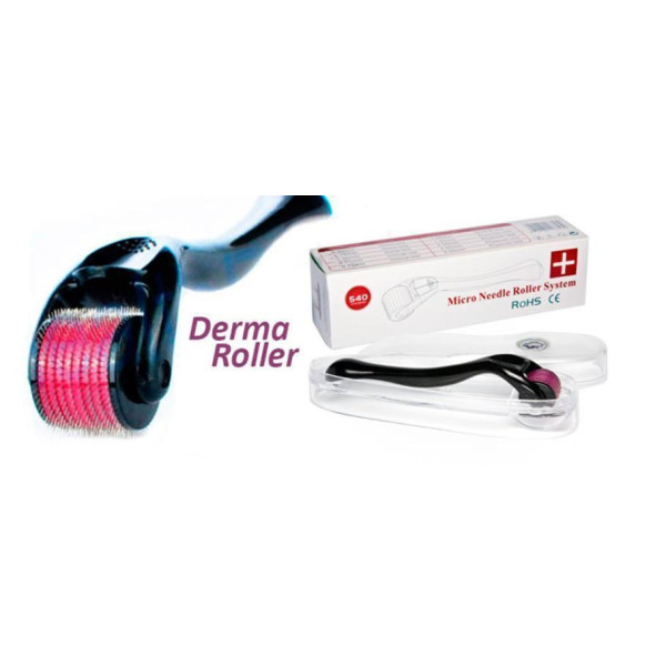 Мезороллер DERMA ROLLER для лица и тела, 540 игл из медицинской стали, длина иглы 0,2 мм