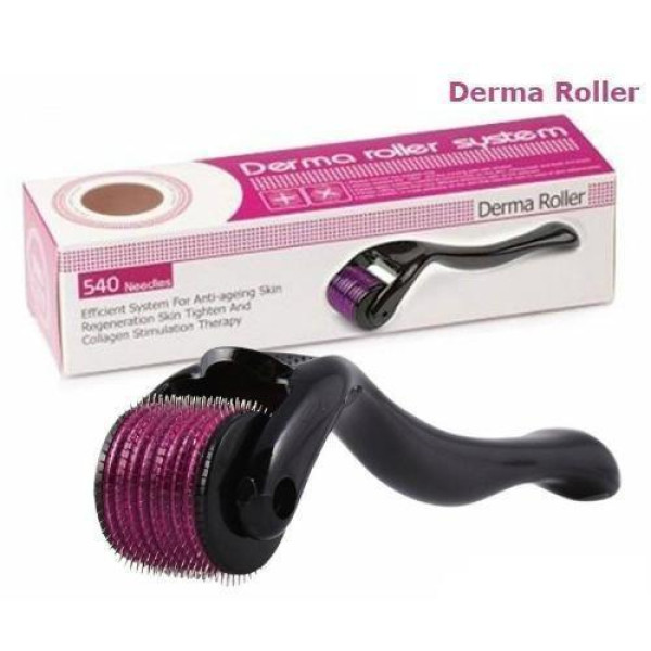 Мезороллер DERMA ROLLER для лица и тела, 540 игл из медицинской стали, длина иглы 0,2 мм