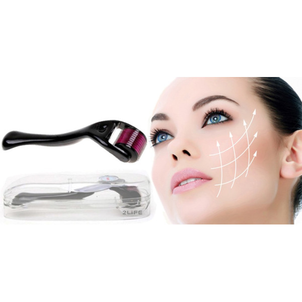 Мезороллер DERMA ROLLER для лица и тела, 540 игл из медицинской стали, длина иглы 0,2 мм