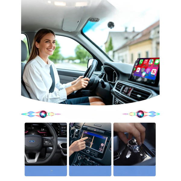 Адаптер CarPlay/Android Auto для авто, USB Type-C, Plug & Play, беспроводное подключение