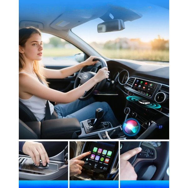 Адаптер CarPlay/Android Auto для авто, USB Type-C, Plug & Play, беспроводное подключение