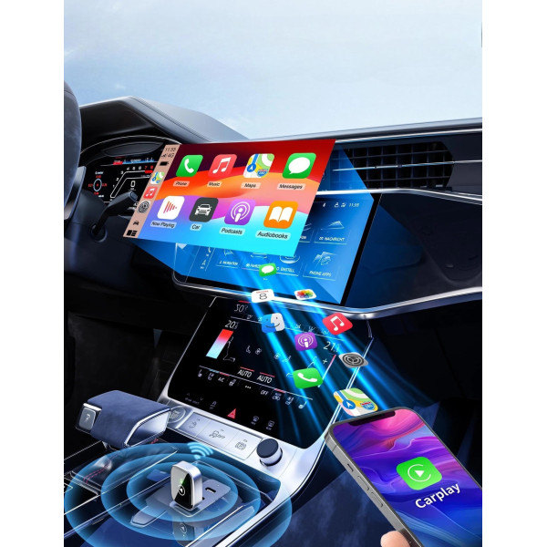 Адаптер CarPlay/Android Auto для авто, USB Type-C, Plug & Play, беспроводное подключение