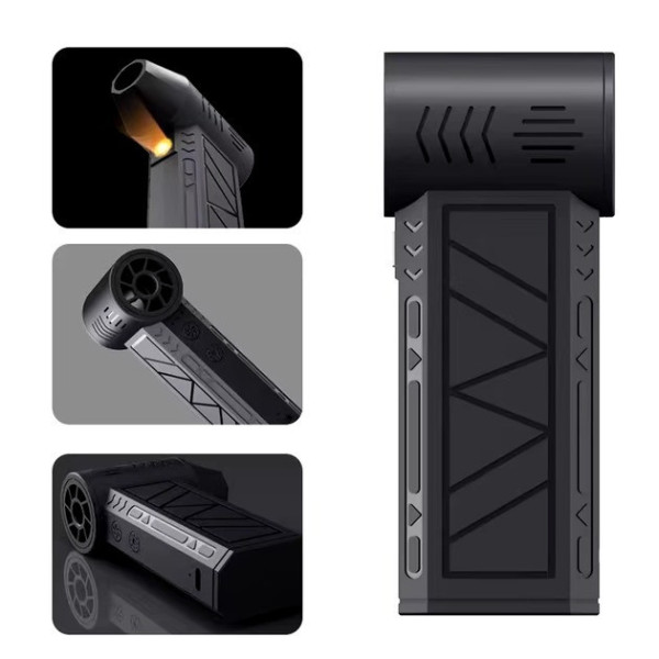 Аккумуляторный ручной турбовентилятор Mini Jet Fan ZY7400-SE PRO для удаления пыли с фонариком