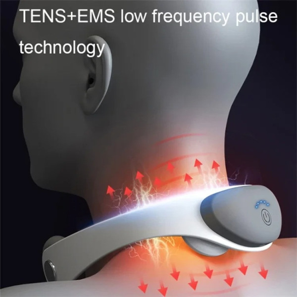 Электрический массажер миостимулятор для шеи Neck Massager PR-A09 импульсный