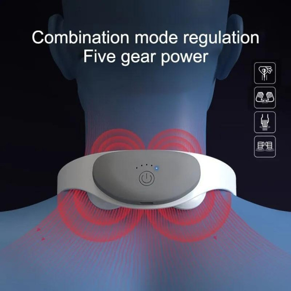 Электрический массажер миостимулятор для шеи Neck Massager PR-A09 импульсный