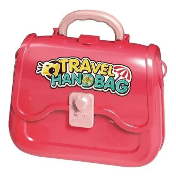 Детский игровой косметический набор для девочек Mini Travel Out с разными аксессуарами в сумочке