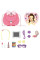 Косметический набор для детей Kids Pretend Toy Bag / сумка для макияжа  с зеркалом Розовый