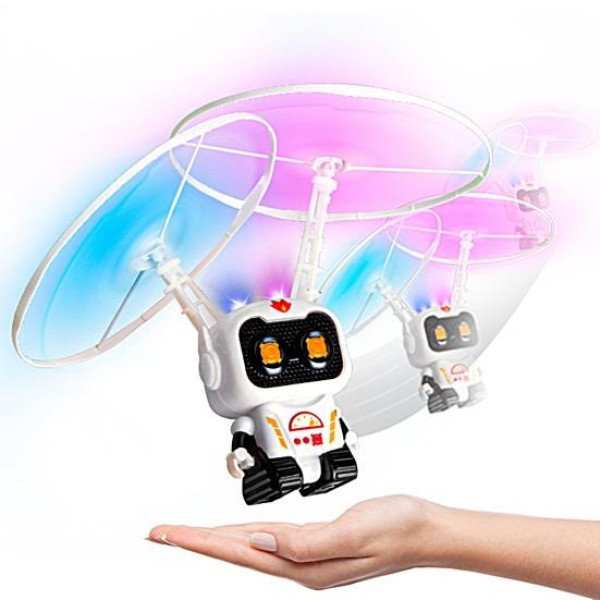 Интерактивная мини игрушка космонавт с огнями Induction aircraft AND JJ060 Белый