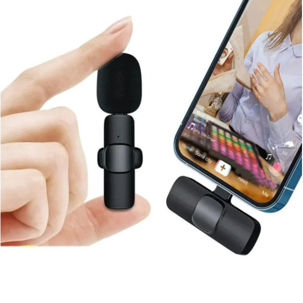 Комплект петличных микрофоном K11 Lavalier Microphone Wireless с переходником Lightning Black