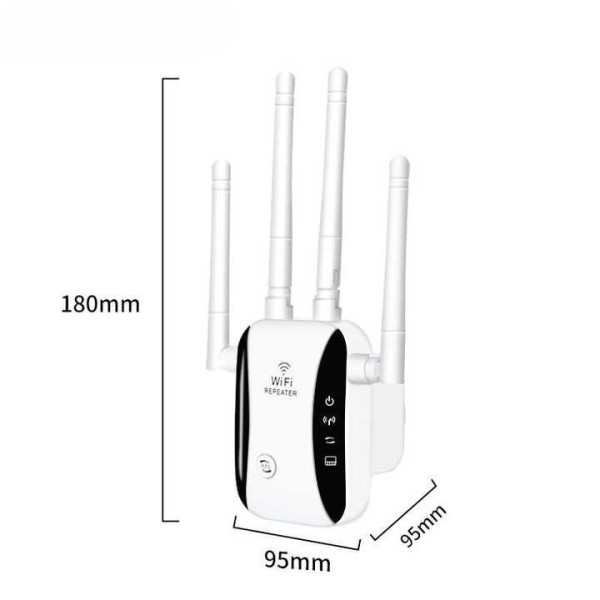 Роутер Wi fi repeater 2,4G/5G 1200 Мбит/с с вилкой для розетки / Усилитель Wi-Fi сигнала Белый
