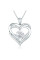 Женское ожерелье с кулоном в форме сердца Heart Сердце из циркония Серебро