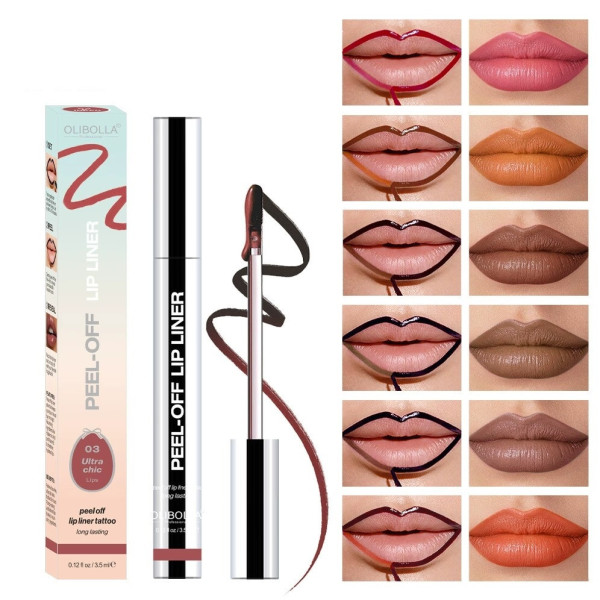 Помада подводка для губ Peel-Off Lip Liner 00/02 оттенок / Матовый пилинг-гель для губ
