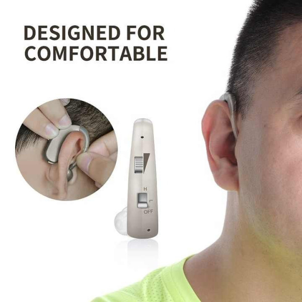 Аккумуляторный слуховой аппарат Tecnologia Audifono / усилитель звука USB, цифровые наушники для слуха Gold