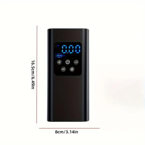 Портативный компрессор для авто заряжаемого от USB/ насос с LED дисплеем аккумуляторный 6000mAh