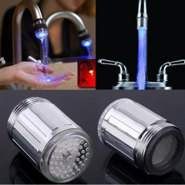 Насадка на кран с Led подсветкой 3 цвета и сенсором температуры воды на смеситель