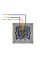 Розетка SIXWGH с 2 USB-портами WH034W с заземлением