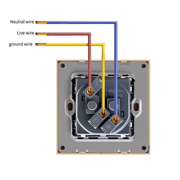 Розетка SIXWGH с 2 USB-портами WH034W с заземлением