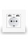 Розетка Coswall с 2 USB-портами с заземлением Пластик Белая