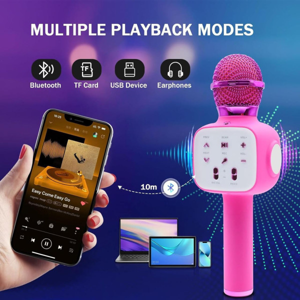 Беспроводной микрофон караоке Wepai bluetooth Q8 для детей 4 цвета