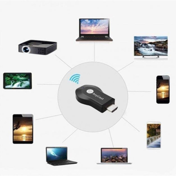 Медиаплеер Miracast AnyCast 4K 1080p со встроенным Wi-Fi модулем M100 5g 2 core