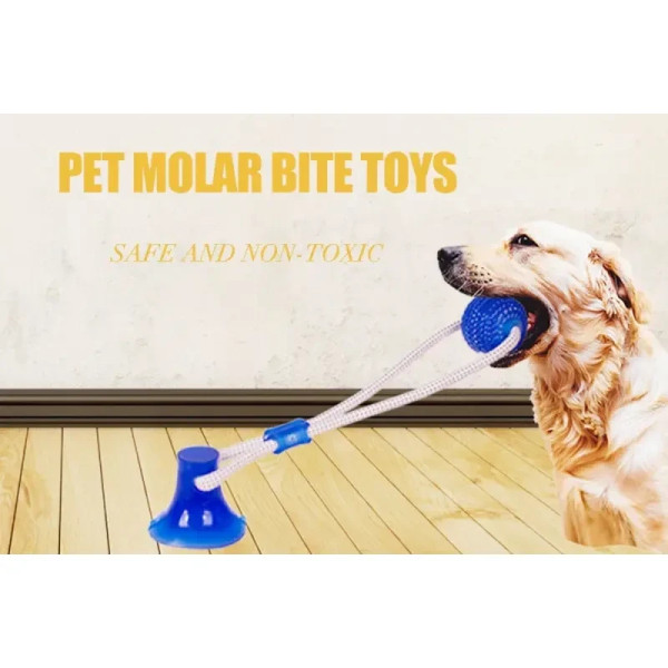 Игрушка для домашних животных с присоской, Dog toy rope PULL