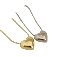 Подвеска ожерелье с кулоном в форме сердца / Женская цепочка Gold/ Silver