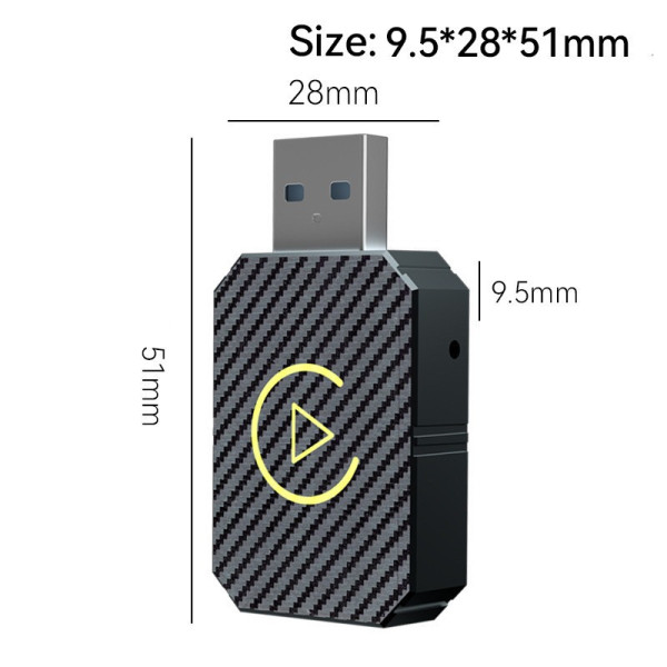 Беспроводной Адаптер для автомобиля для CarPlay Android Auto Usb Bluethooth Black