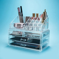Настольный акриловый органайзер для косметики Cosmetic Storage Box 4 ящика