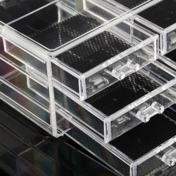 Настольный акриловый органайзер для косметики Cosmetic Storage Box 4 ящика