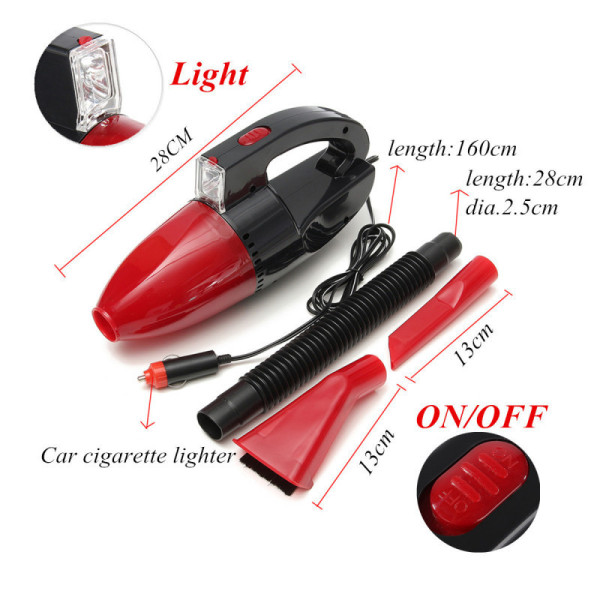 Автомобильный пылесос Vacuum cleaner 60w с фонарем