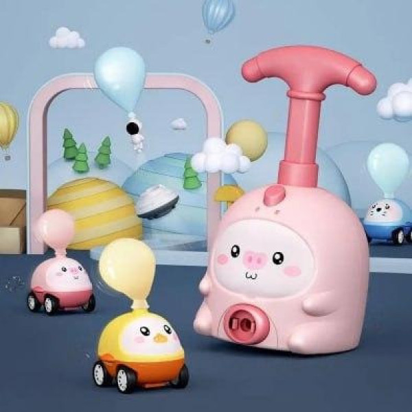 Аэромобиль Balloon Inertia Car D8811 с запуском на воздушных шариках, набор машинок